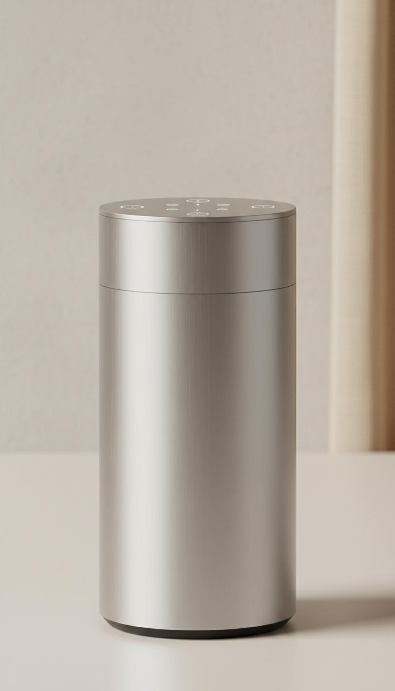 Altavoz inteligente de aluminio cepillado