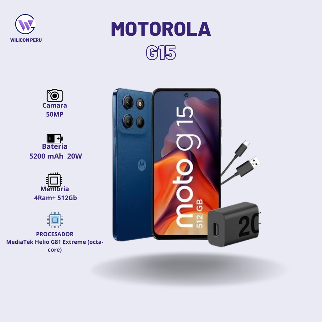 MOTOROLA G15 4RAM 512GB AZUL