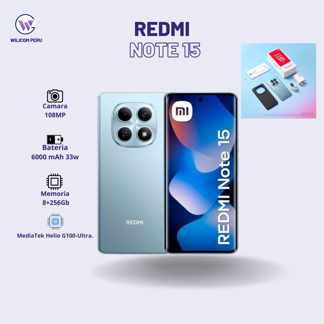 REDMI Note 15 8GB+256GB Azul glaciar