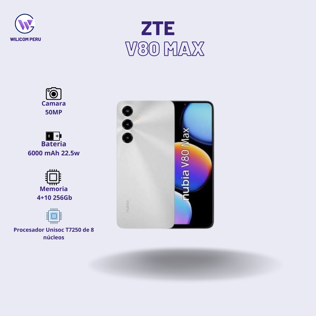 ZTE Nubia V80 Max 4GB+256GB Plateado