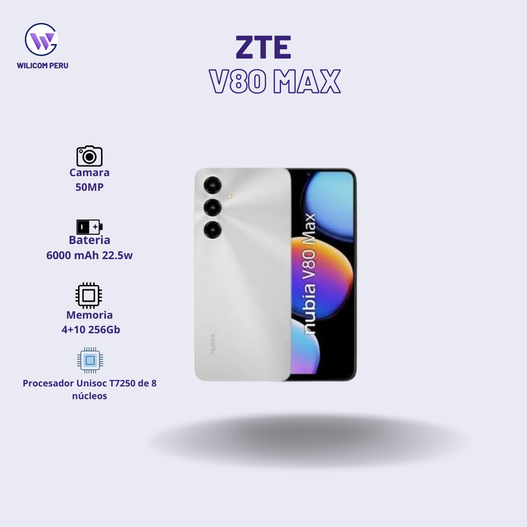 ZTE Nubia V80 Max 4GB+256GB Plateado
