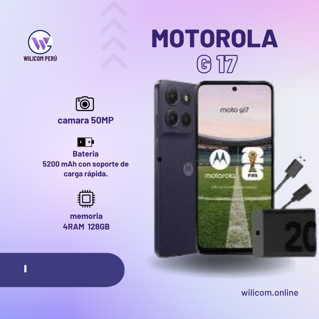 MOTOROLA G17 4GB 128GB ARANDANO