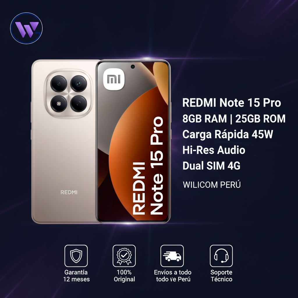 REDMI Note 15 Pro 8GB RAM 256GB TITANIO