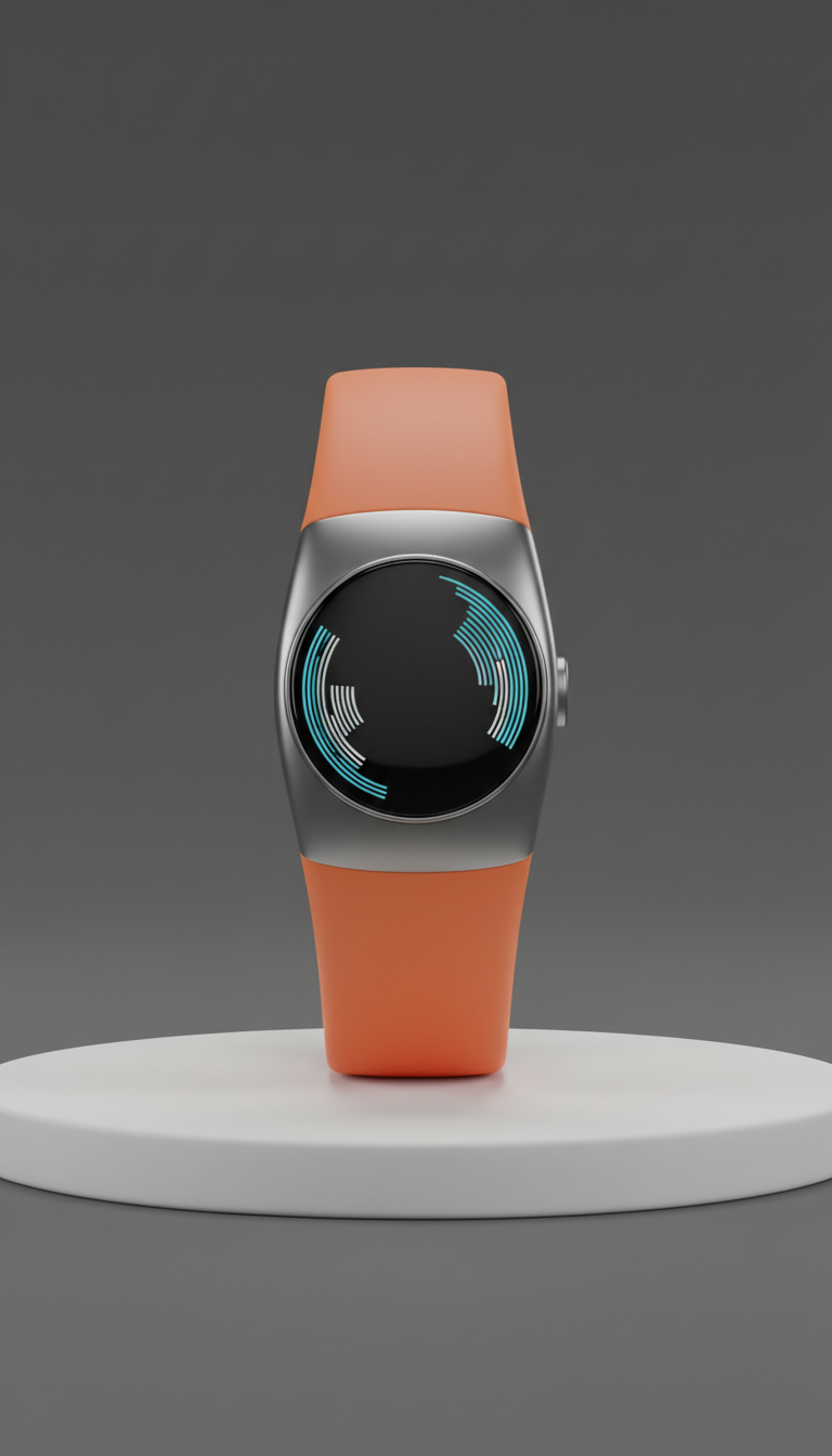 Pulsera fitness de diseño con correa Launch Orange