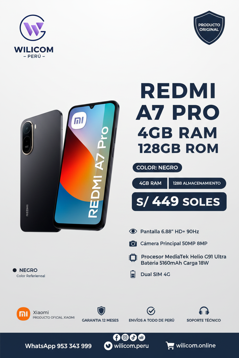 REDMI A07 PRO 4RAM 128GB Black