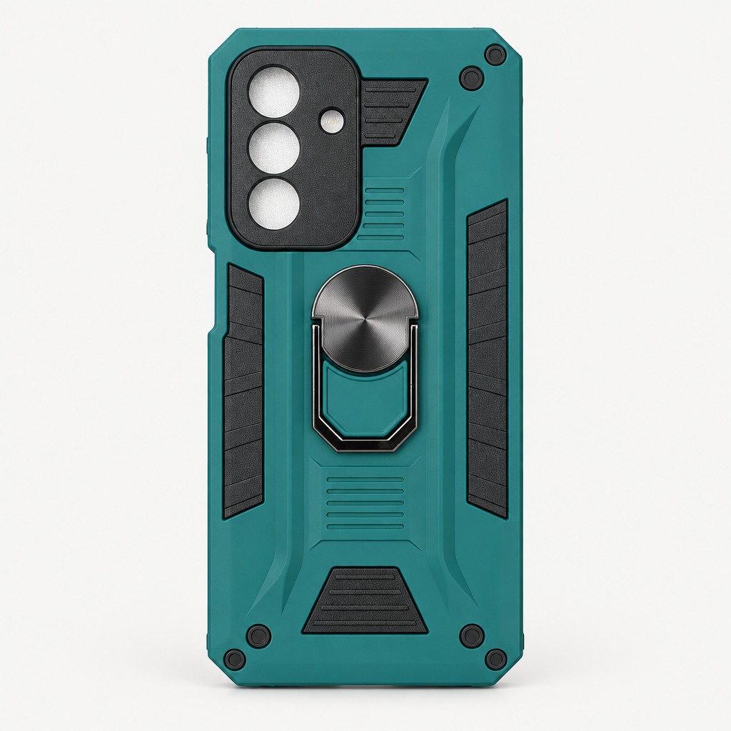 Case robot para Samsung Galaxy A17 color Verde Militar sobre fondo limpio